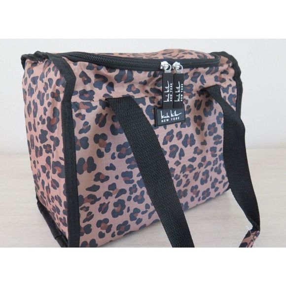 Nicole Miller New York N3550-92B Leopard Print Insulated 11" Lunch Tote - Picture 1 of 10